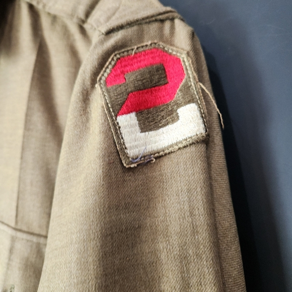 RARE 1940s VINTAGE USA WORLD WAR TWO US ARMY WINTER SERVICE SHIRT SIZE 15/33 - Picture 3 of 10